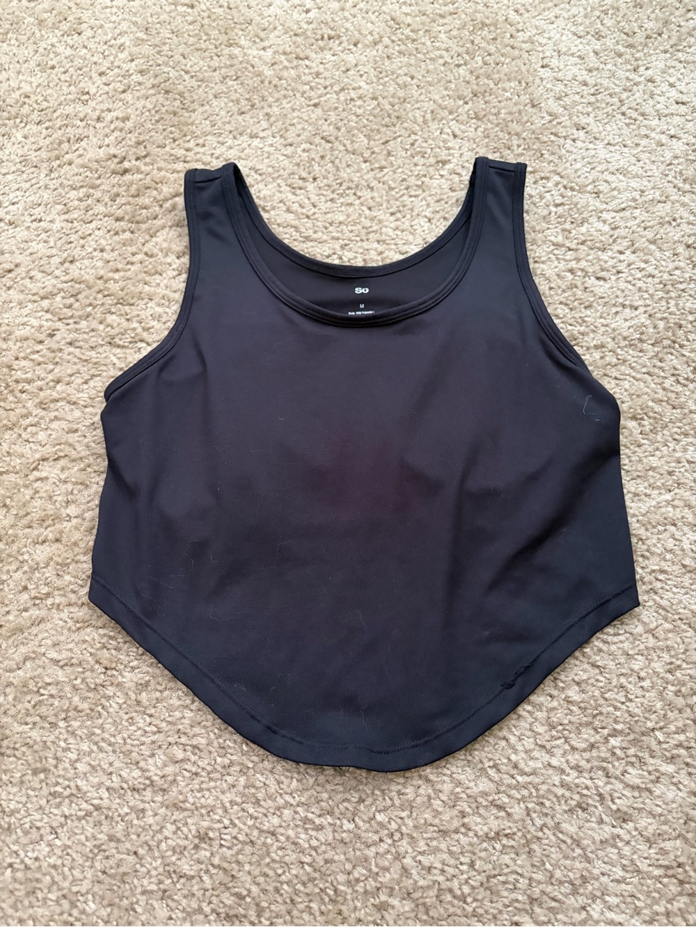SO Juniors’ Black Athletic Tank Top